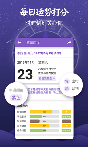 紫薇命盘免费排盘